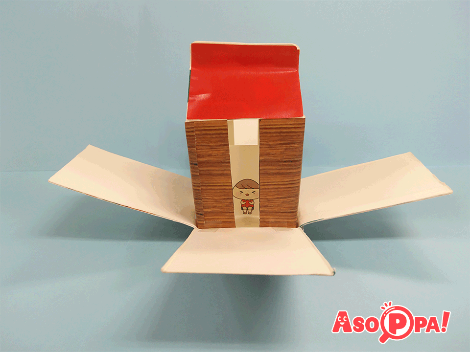 牛乳パック工作パラパラアニメの家,牛乳パック,工作,簡単