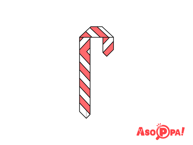 キャンディケイン,クリスマス,折り紙,