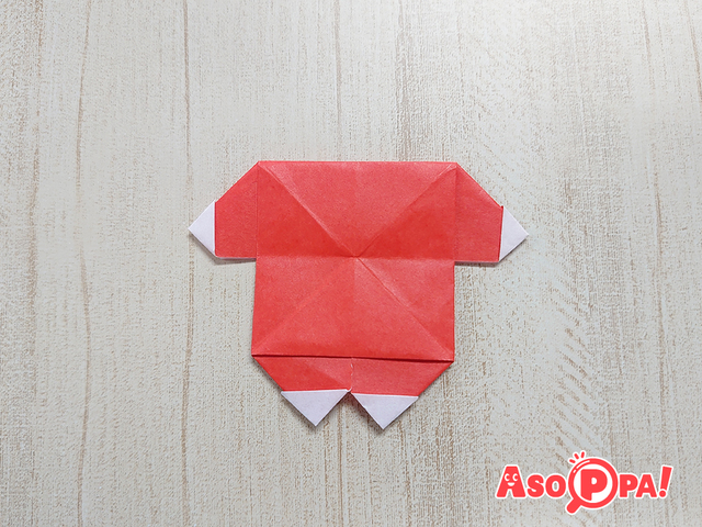 サンタクロースのからだ,クリスマス,折り紙,