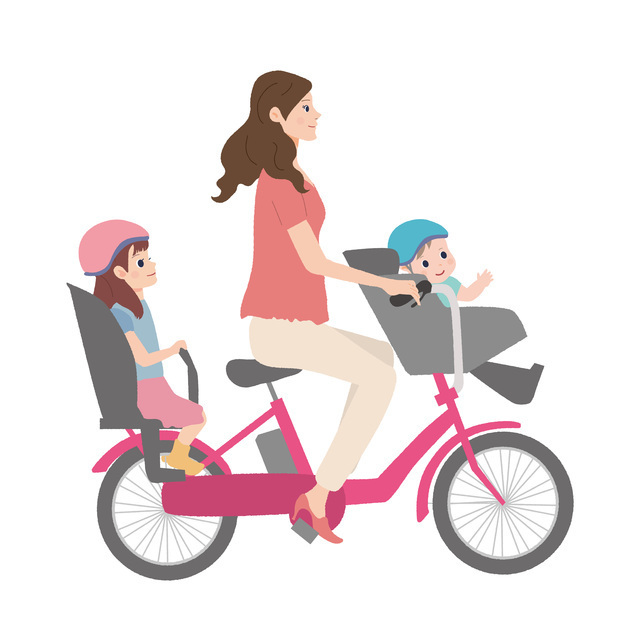 電動アシスト自転車に3人乗りする場合,電動自転車, 3人乗り,