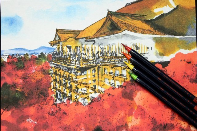 あかしや水彩毛筆【彩】,絵,子ども,画材