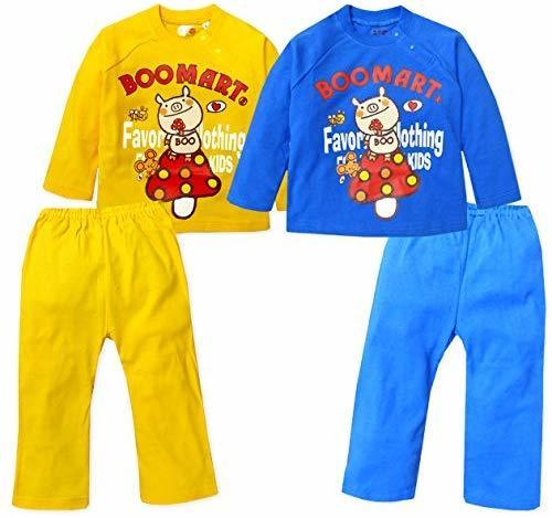 Boo Mart　アニマルプリント 脇ボタン付き T型長そでパジャマ ,寝冷え,対策,子ども