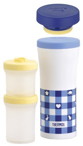サーモス THERMOS 保冷離乳食ケース&ケータイマグ JBL-200 ブルーチェック(BC),離乳食,冷凍,容器