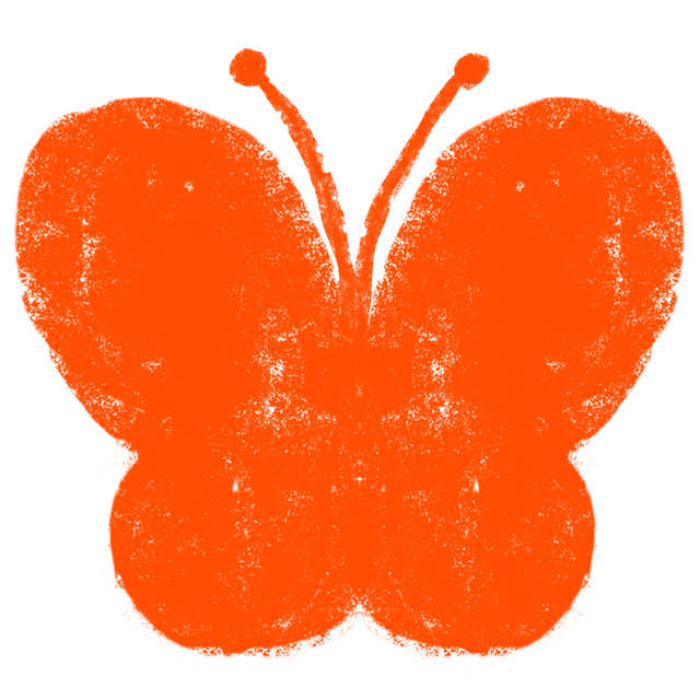 クレヨンで描いたちょうちょ,透明,クレヨン,使い方