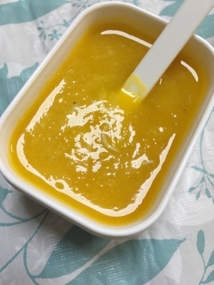離乳食初期☆じゃがいも&かぼちゃ&しらす１０倍お粥,離乳食,じゃがいも,