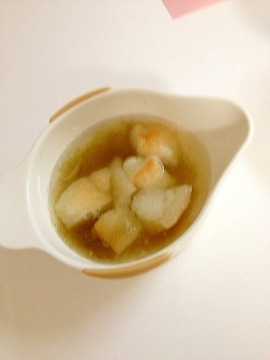 とろろ昆布で手早くお吸い物☆離乳食 ,離乳食,麩,