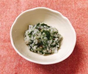 【離乳食後期】ひじき、わかめ、ほうれん草の5倍粥,離乳食,ひじき,