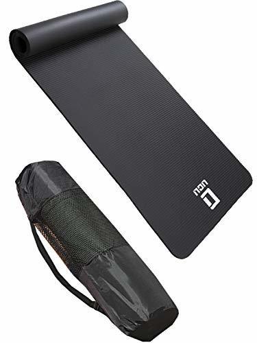 LICLI ヨガマット おりたたみ トレーニングマット エクササイズマット ヨガ ピラティス マット 厚さ 10ｍｍ 「 ストラップ 収納ケース付 」「 ニトリルゴム 滑り止め マットバッグ 」 11カラー (ブラック),正産期,過ごし方,