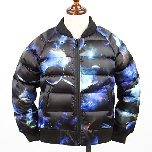 (ハイハート)Hiheart 子供服 男の子 ダウンジャケット 宇宙 パーカー キッズ 冬 ダウンコート アウター 140cm,キッズ,ダウン,