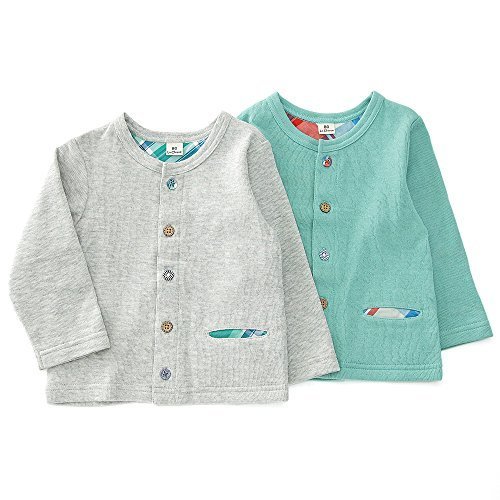 【アウトレット】La Chiave カーディガン(80～130cm)キムラタンの子供服 ブルーグリーン 100 (53276x53476-151a),キッズ,アウター,