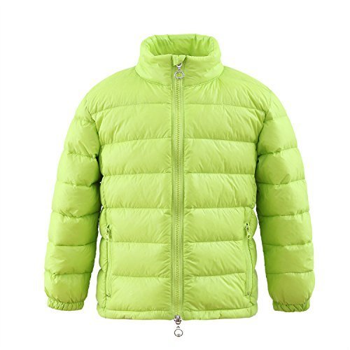 (ハイハート)Hiheart キッズダウンジャケット 撥水加工 軽量ダウン スポーツ アウトドア 男女兼用 グリーン 130cm,キッズ,アウター,