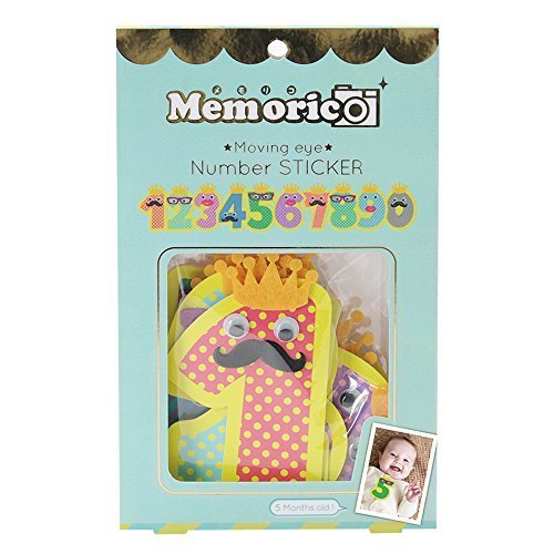ノルコーポレーション メモリコ memorico ムービングeye★ ナンバーステッカー 10pcsセット,誕生日,飾り,