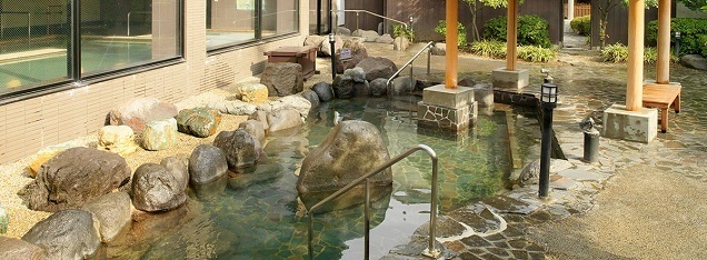 大江戸温泉物語の男性用露天風呂,温泉,東京近郊,