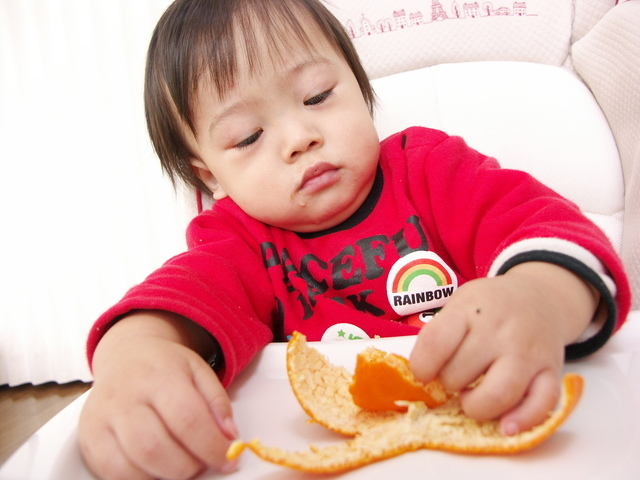みかんの皮と子ども,離乳食,みかん,