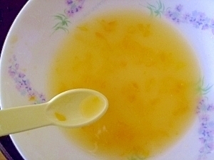 離乳食５Ｗ目　おやつёミルク味のみかん汁,離乳食,みかん,