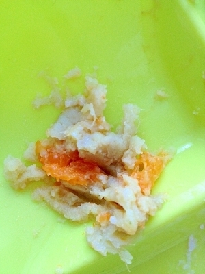離乳食中期☆ミカンとサツマイモのトロトロ,離乳食,みかん,