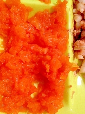 離乳食中期☆人参のみかん煮,離乳食,みかん,