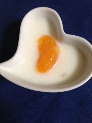 離乳食☆牛乳みかんゼリー,離乳食,みかん,