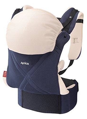 Aprica (アップリカ) 【体重2500gから使える】 腰ベルトタイプ 抱っこひも コラン CTS クロスフィット ネイビーNV 4WAYタイプ 【もっちり肩パッド & 3Dメッシュ & サポートハーネス付】 39564,