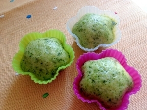 離乳食◆ほうれん草＆バナナ蒸しパン,離乳食,11ヶ月,