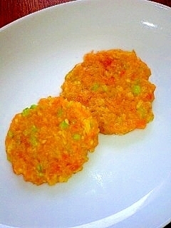 離乳食☆枝豆とにんじんの豆腐ハンバーグ,離乳食,枝豆,