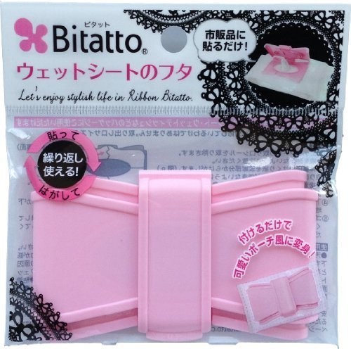 ビタット Bitatto ウェットシートのフタ リボン型 ピンク,おしりふき,ふた,