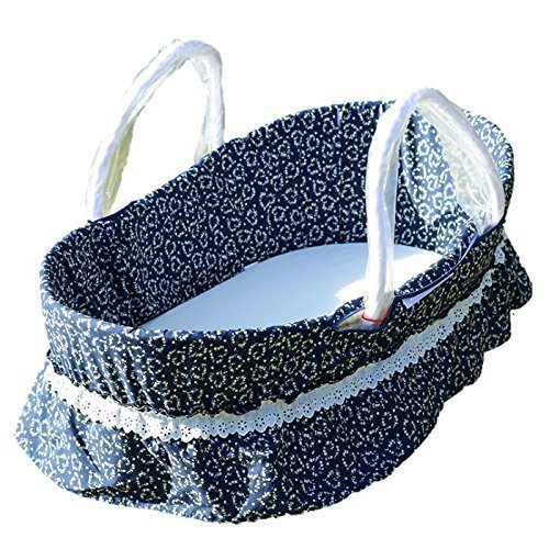 ベビーキャリー クーファン | 3WAY キャリークーファン メイズ素材で固綿敷きマットが付いた 小さなお花でハートがいっぱい ” ネイビーフラワー ”,クーハン,