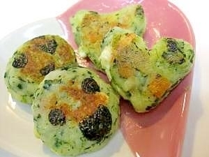 手づかみ食べに♪　じゃが芋のカラフルお焼き,手づかみ食べ,