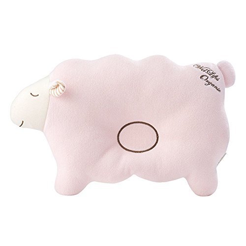 絶壁防止のためのオーガニックコットン赤ちゃん用ドーナツ枕、赤ちゃんの頭の形を守ります こひつじ ピンク [並行輸入品],赤ちゃん,枕,