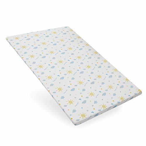 Adokoo ベビー敷き布団 ミニサイズ 高反発 寝返りサポート体圧分散 快眠 ベビーベッド用 ベビーお昼寝布団 折りたたみ 軽量 持ち運びやすい 汗取り 男女兼用 通気性抜群 防ダニ 抗菌 ギフト·プレゼントに最適 60×90×3cm ホワイト,マットレス,選び方,子ども
