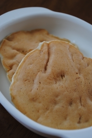 【離乳食後期】卵・牛乳なしのバナナパンケーキ,離乳食,パンケーキ,