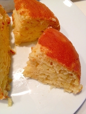 離乳食☆HM使用の炊飯器で簡単！林檎ケーキ,離乳食,パンケーキ,