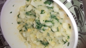 【離乳食中期】小松菜と卵のうどん,離乳食,うどん,