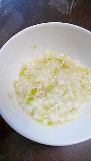 ☆離乳食中期☆ささみ＆アスパラ入りうどん,離乳食,うどん,