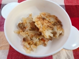 納豆うどんおやき☆手づかみ離乳食,離乳食,うどん,