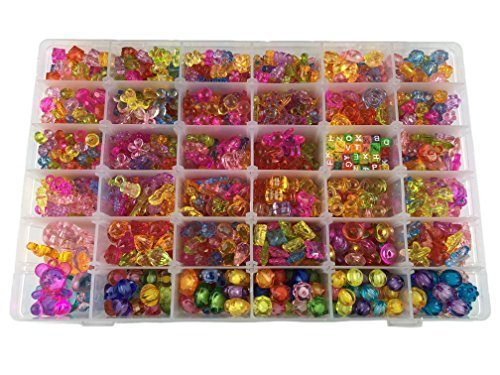 【SHOP SHIMATARO】 ハニービーズDX クリアビーズ ビーズ35種 大型ケースセット,100均,手作り,アクセサリー