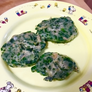 【離乳食】後期～完了期！ほうれん草のお好み焼き,離乳食,お好み焼き,