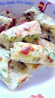 ＊離乳食後期＊キャベツと小松菜のお好み焼き,離乳食,お好み焼き,