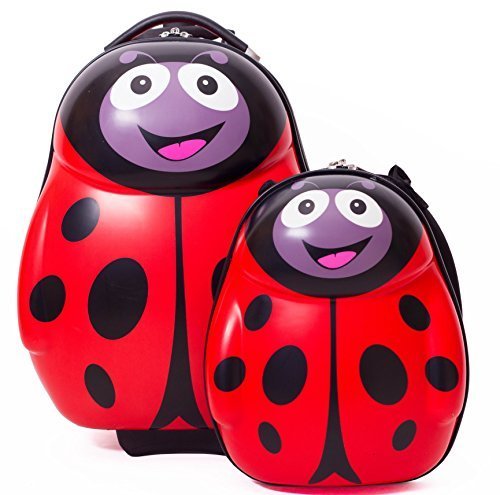 子供用 スーツケース 乗って遊べる子供用キャリーケースライディングおもちゃ 本体軽い 乗客キャビンに持ち込み可能 トランク (てんとう虫),二人目 ,出産,必需品