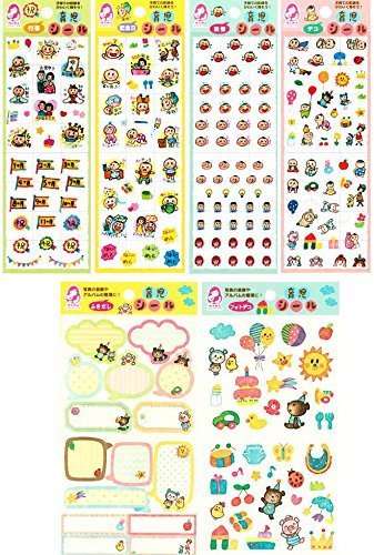 子育ての記録をかわいく残そう！　記念に残るＭｙ Ｂａｂｙ成長ダイアリーが作れる！育児シール全6種類(行事・記念日・表情・デコ・ふきだし・フォトデコ）セット　お子様の育児日記や写真ワンポイントに使える！　お子様の記録を可愛く残そう！！※各種類1枚ずつのセットです 　銀鳥産業 MAMA SOLUTION（ママソリューション）,二人目 ,出産,必需品