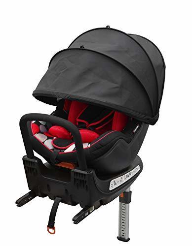 日本育児 ISOFIX固定 チャイルドシート Bambino (バンビーノ) 360 Fix スカンジナビアンドット・レッド 0か月~,ベビーシート,
