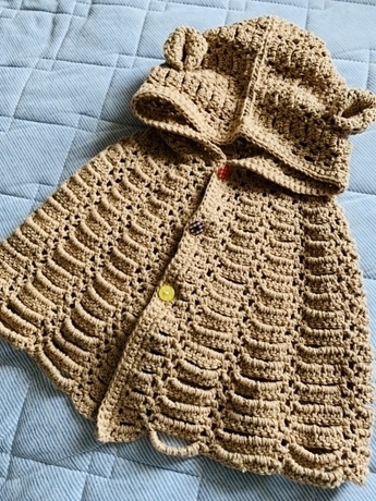 クマさんケープ,ママ,ハンドメイド,