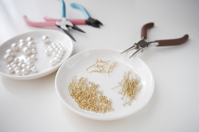 アクセサリーパーツ,イヤリング,作り方,