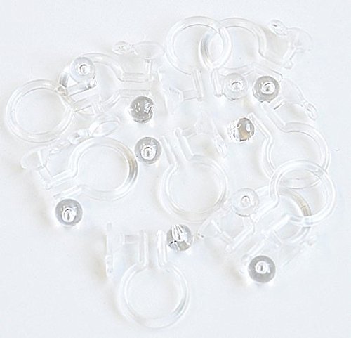 ノンホールピアス 樹脂 パーツ カン付き クリア 5ペアー10個 イヤリング,イヤリング,作り方,