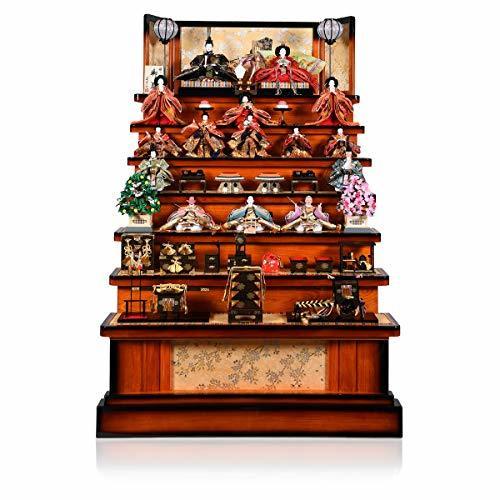 【七段飾】 王朝塗：九番親王大三五三人揃 ：伏見屋監修,お雛様,