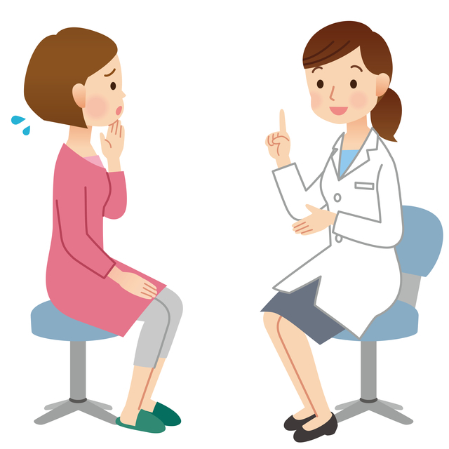 病院での診察,妊娠初期,腹痛,出血