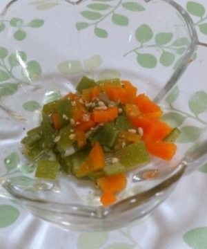 離乳食後期～☆オクラとニンジンのごま和え,離乳食,オクラ,