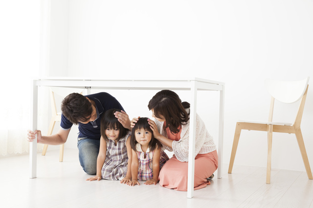 避難訓練 家族,避難,訓練,