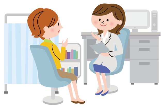 病院受診イメージ,妊娠初期,喉の痛み,