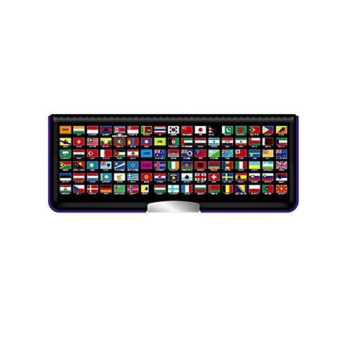 クツワ マグネット筆箱 国旗大百科 2ドア 削り付 CV061,小学生,筆箱,